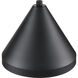 R Series Satin Black 17 inch Cone Shade